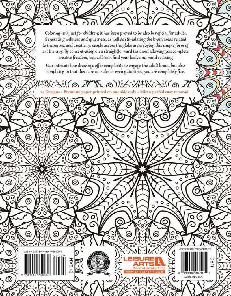 Geometric patterns coloring pages for adults