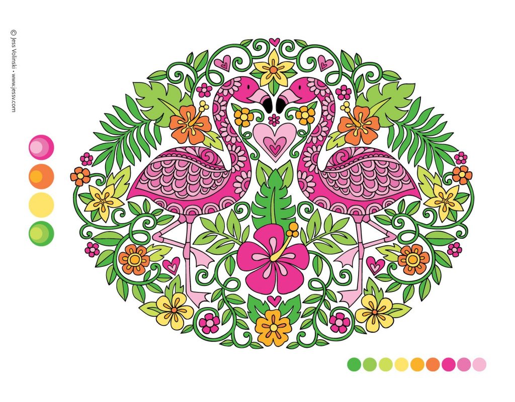 Erica Vandergrift coloring doodles for grownups