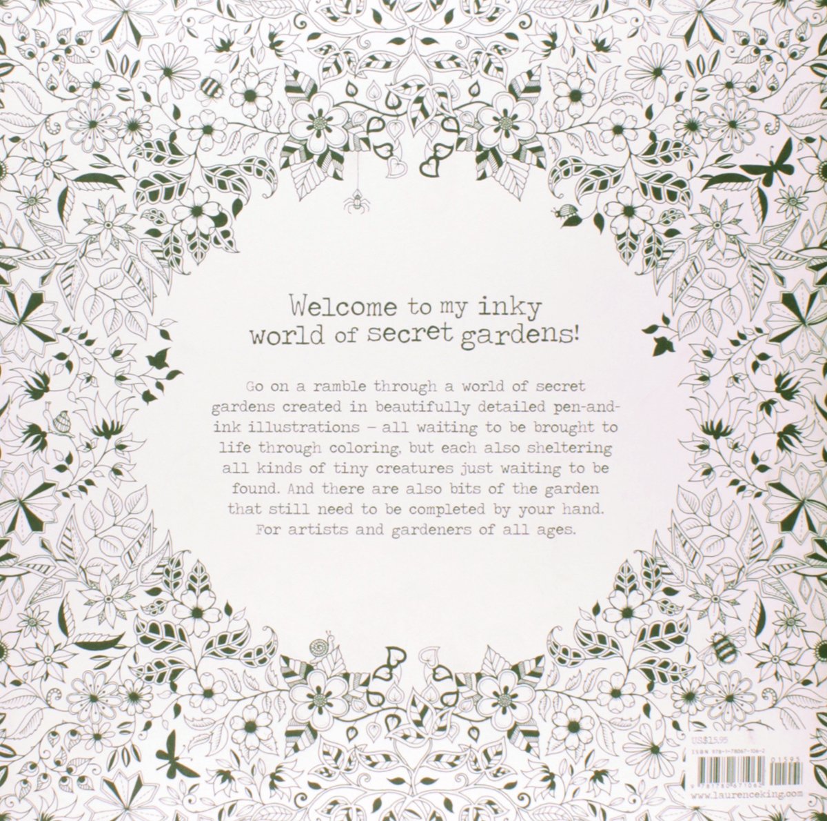 Secret Garden Inky World Adult Coloring by Johanna Basford