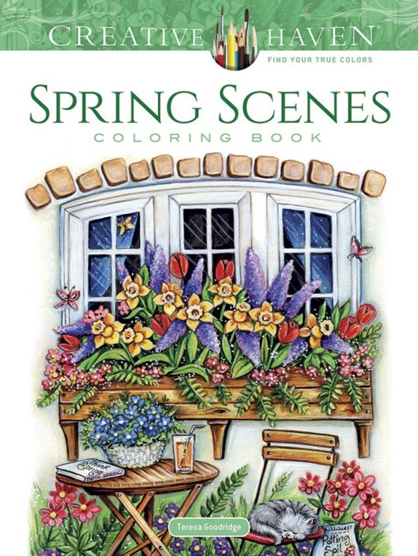 Creative Haven Spring Scenes Adult Coloring Book