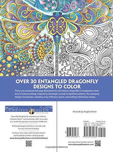 Creative Haven Entangled Dragonflies coloring book for adults