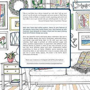 Home decor and design coloring book for adults
