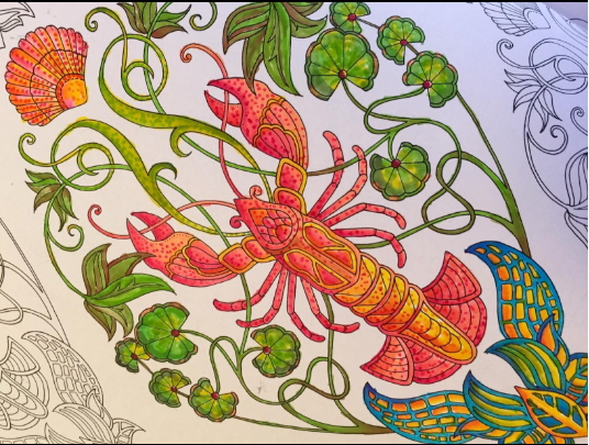 Lobster ocean sea adult coloring pages