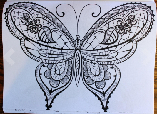 Butterflies coloring book for adults