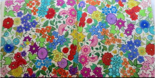 Floral pattern coloring book pages for adults