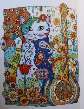 Cat coloring pages for grownups