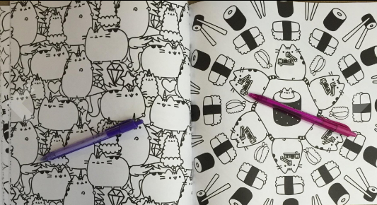 Pusheen cartoon cat coloring pages