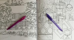 home design decorating adult coloring book