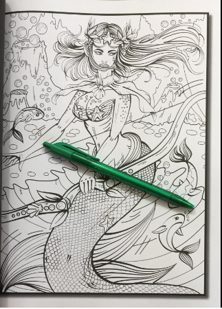 mermaid coloring page