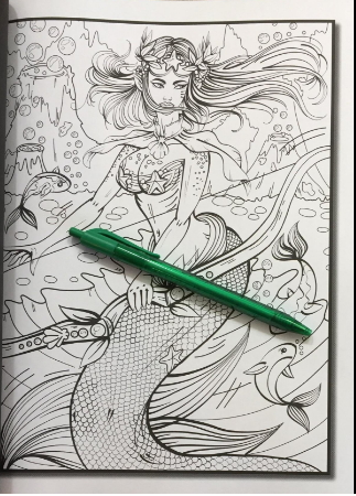 Adult coloring mermaid pages