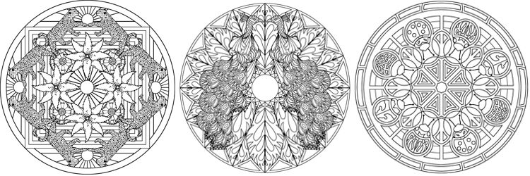 Animal Mandalas for stress relief