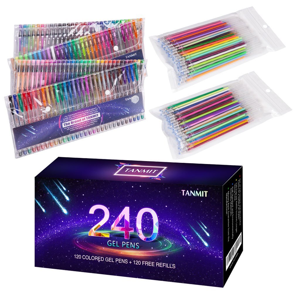 240 gel pens for adult coloring