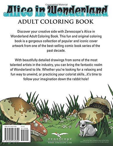 Adult Coloring Book Alice in Wonderland