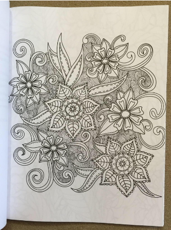 anti stress flower coloring book